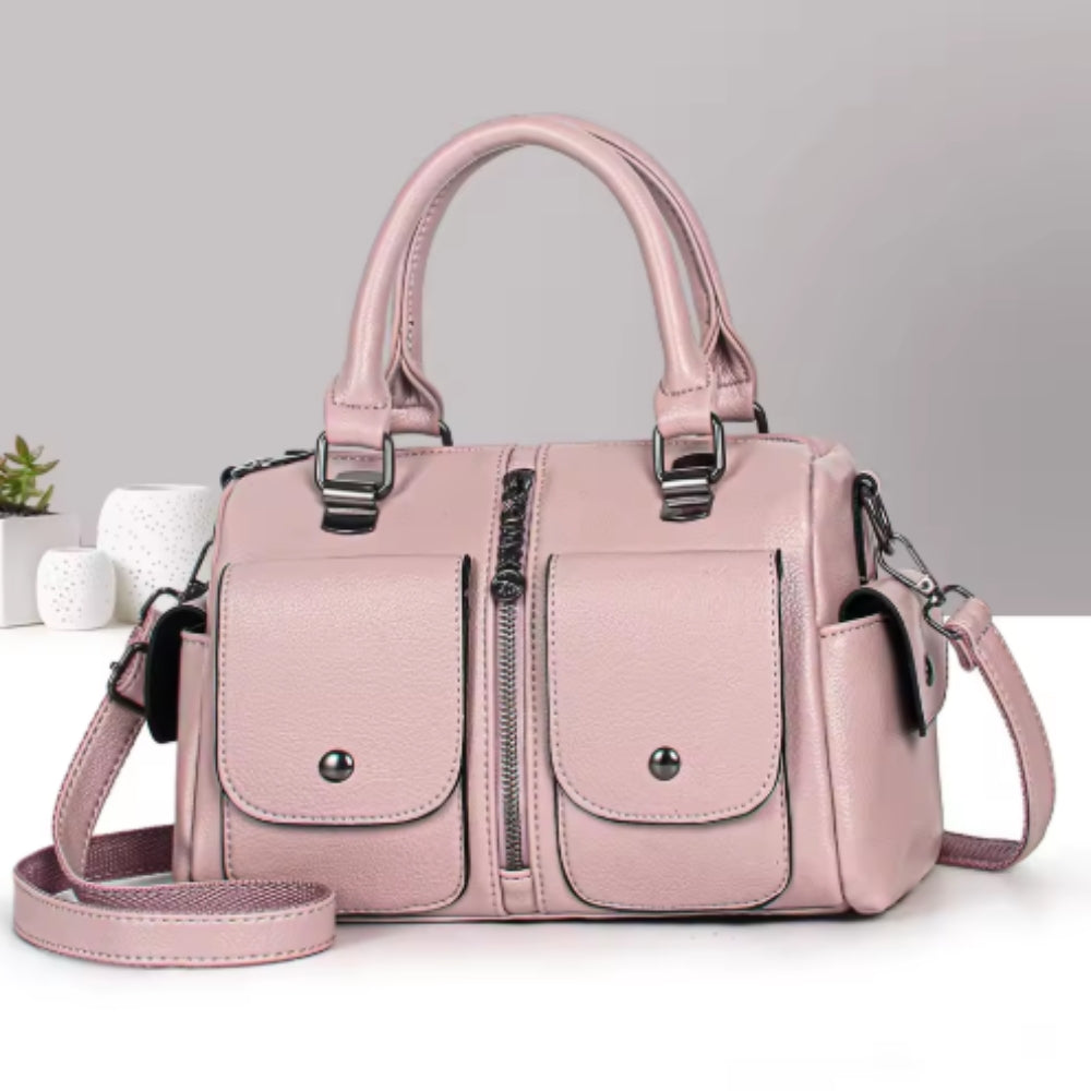 Women’s Vegan Leather Travel Handbag – Extra Large Capacity Zipper Carry Bag