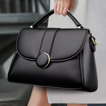 Women’s Premium Vegan Leather Handbag – Large Capacity Zipper Tote