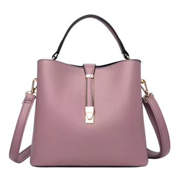 Women’s Vegan Leather Tote Handbag – Waterproof Zipper Casual Carry Bag