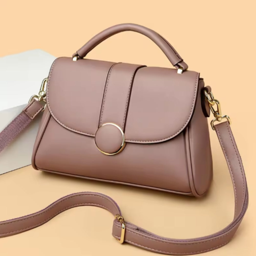 Women’s Premium Vegan Leather Handbag – Large Capacity Zipper Tote