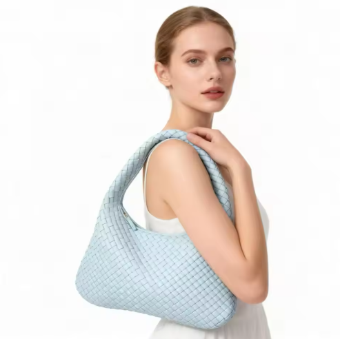 Half Moon Handwork Braided Shoulder Bag Big Veneta