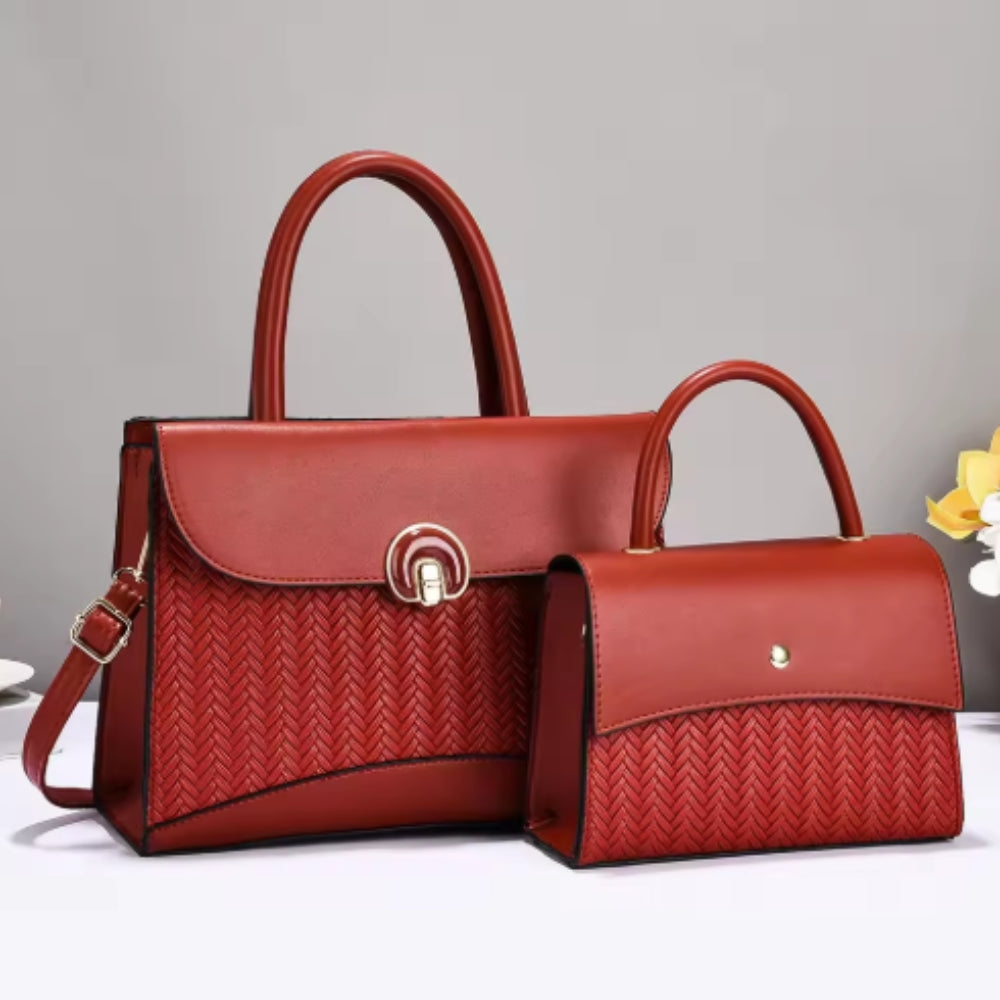 Women’s Vegan Leather Tote Bag – Large Capacity Waterproof Zipper Travel Handbag