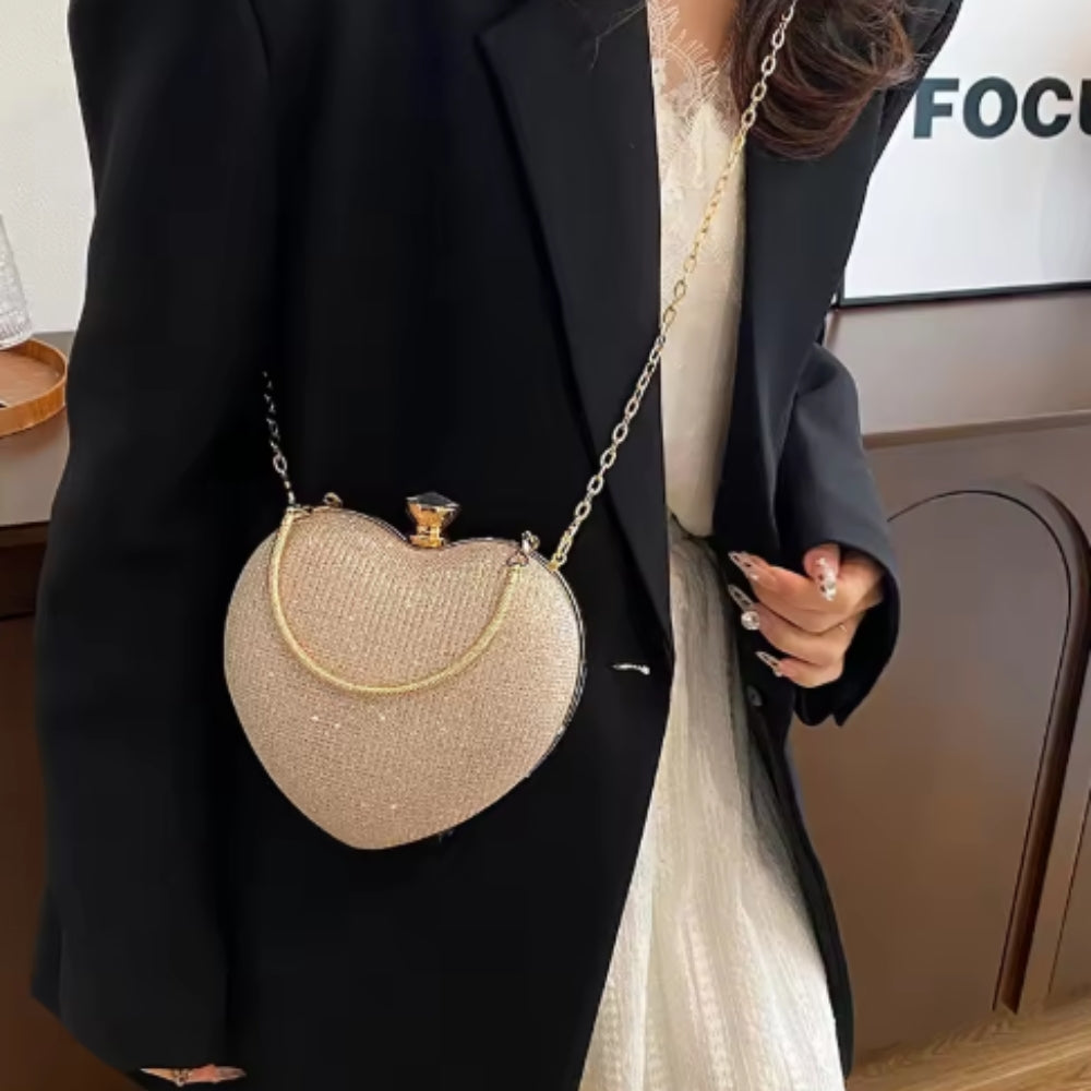 Women’s Metallic Mini Handbag – Stylish Compact Zipper Party Sling Bag