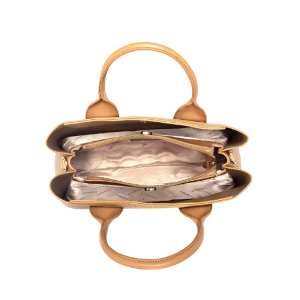 Women’s Vegan Leather Casual Tote Bag – Large Capacity Zipper Shoulder Handbag